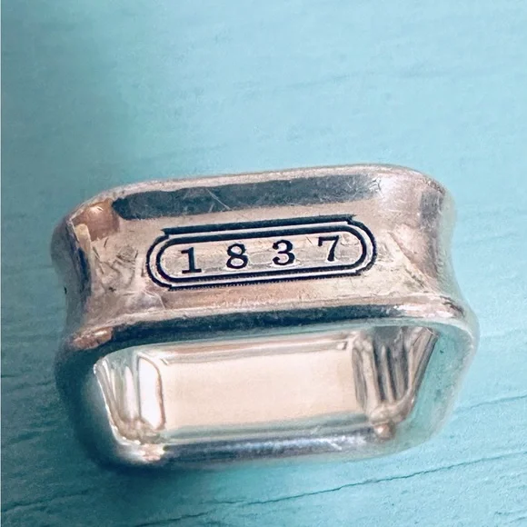 Tiffany & Co. Square Ring, sz 5 - Picture 3 of 4